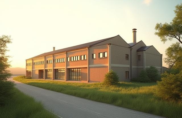 Exterior view of Seto Seito Co., Ltd. factory in Seto, Japan bathed in afternoon sun